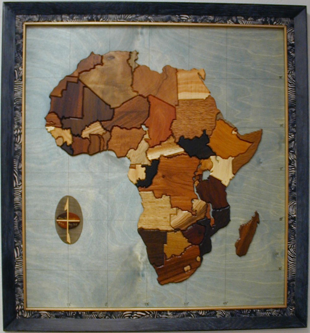 African Map with New Frame